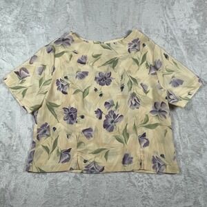 Jaclyn Smith‎ Petite Classics Floral Top and Pants Set Vintage Women's